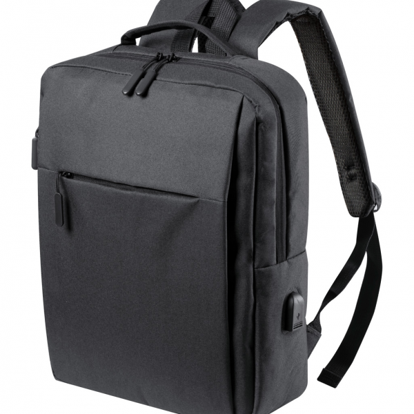 Laptop Backpack with USB Connection and Multiple Compartments