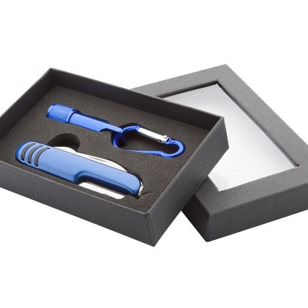 SUFLI Pocket Knife with 7 Functions and LED Flashlight
