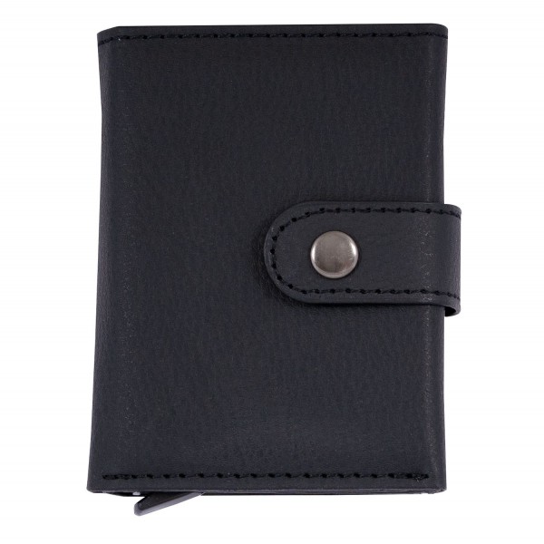 Leather Wallet with Card Slider, 73 x 95 mm