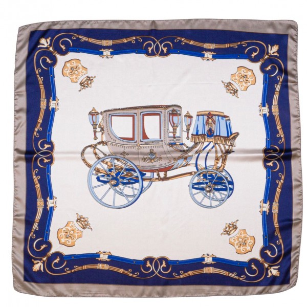 Elegant Ladies' Scarf with Carriage Print