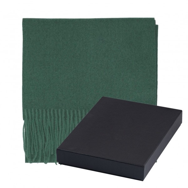 F. Bartholdi Green Cashmere Winter Scarf in Gift Box