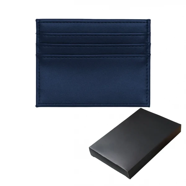 Double-Sided Leather RFID Card Holder in a Box