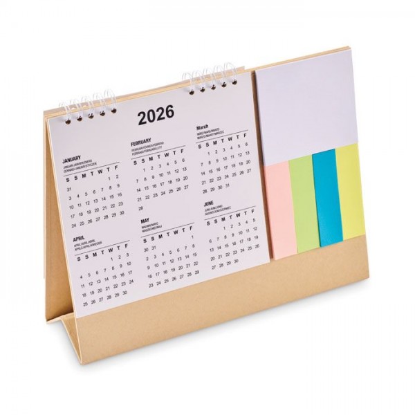 Desk Calendar with Notepad