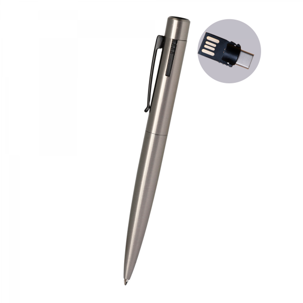Metal Pen with Built-in 16GB USB Type-C Drive