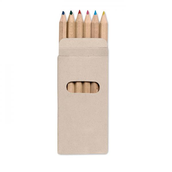 Abigail Set of 6 Colored Pencils in Carton Box