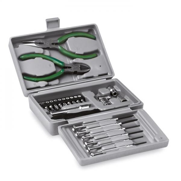 Guillaume Foldable 25-Piece Tool Set in Plastic Box
