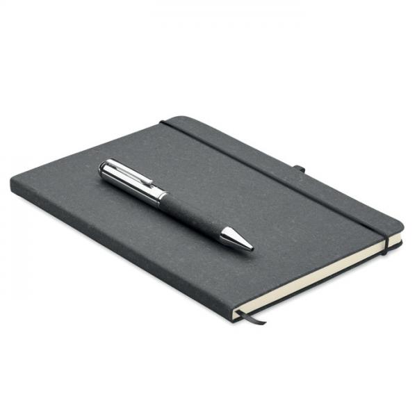 ELEGANOTE Gift Set: A5 Recycled Leather Notebook with Metal Pen