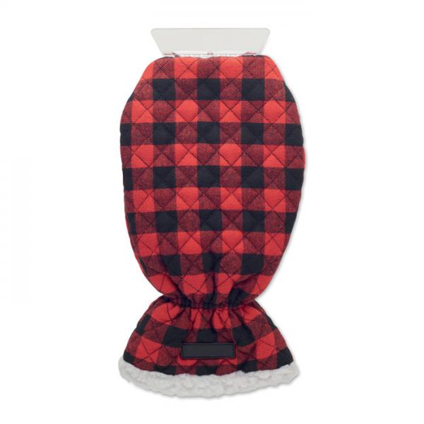 Quilted ice scraper glove with soft sherpa lining