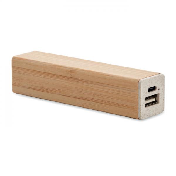POWERBAMC 2600 mAh Power Bank in Bamboo Case