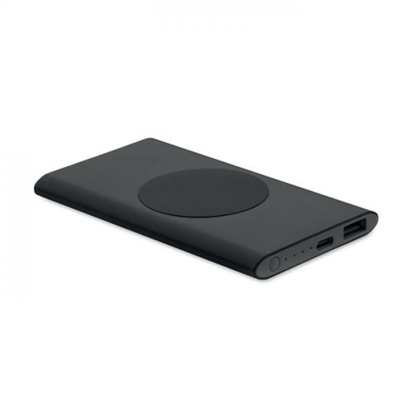 Външна батерия POWERPLUS 5000 mAh с безжично зареждане 15W от рециклиран алуминий