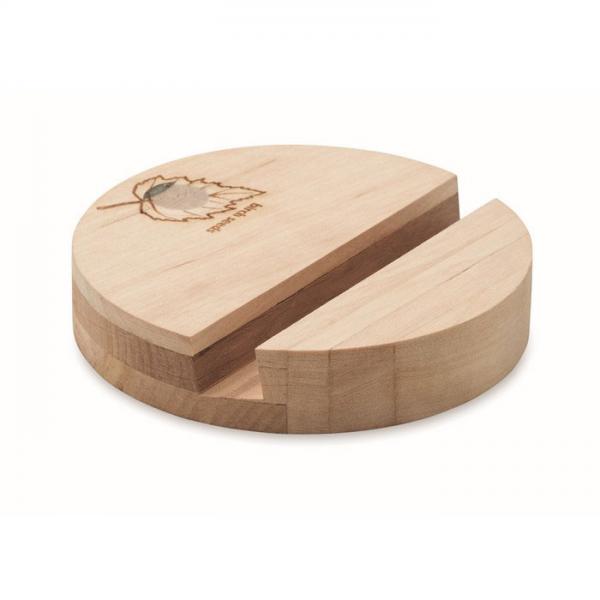 GROW ROUND STAND Birch Wood Phone Stand