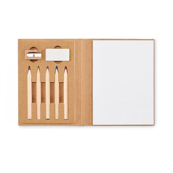 KISAN Kids Drawing Set with 60 Sheets, 5 Crayons & Accessories