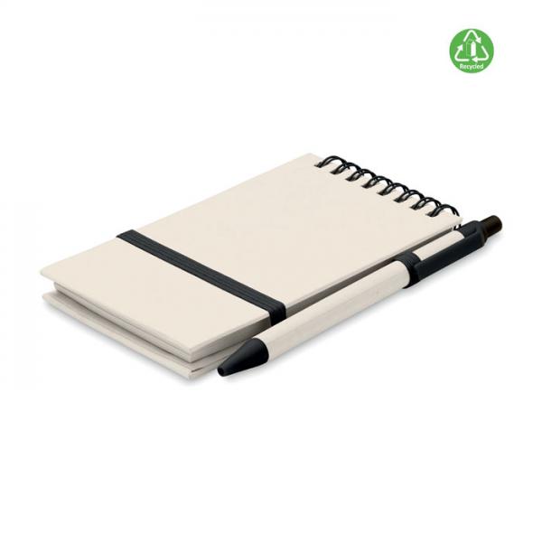 MITO SET - A6 Milk Carton Notebook with Matching Pen, Made from Recycled Materials