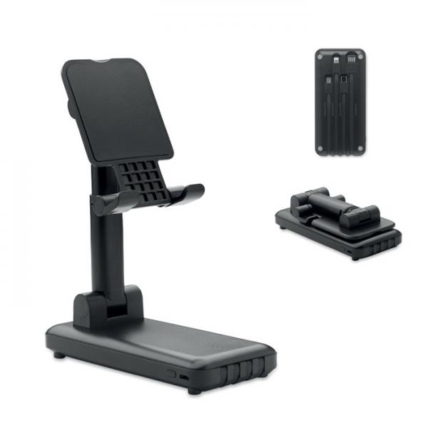 AVELI 10000 mAh Power Bank with Phone Holder and Integrated Multi Cables