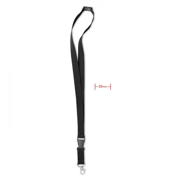 LANY badge lanyard with metal hook and safety breakaway