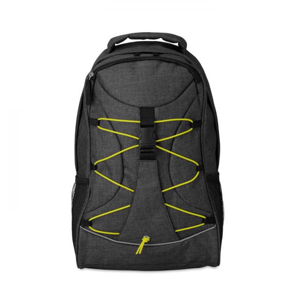 Glow Monte Lema backpack with contrasting colors and glow-in-the-dark cord