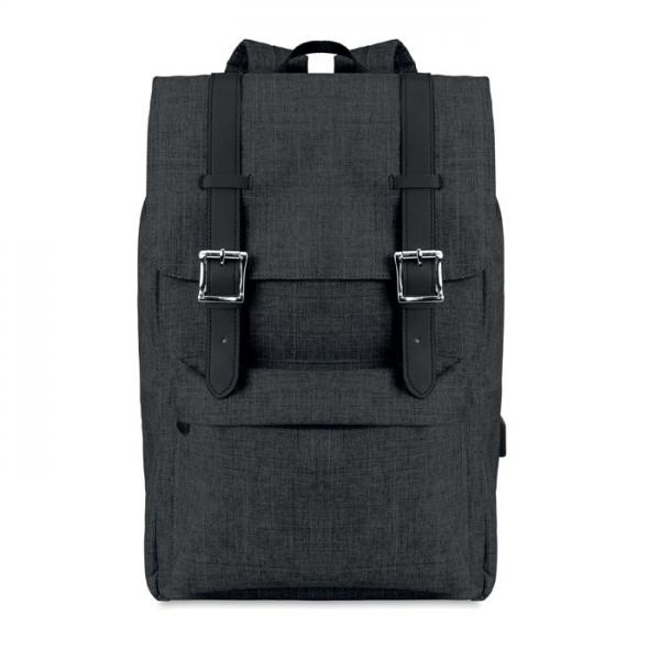 Riga laptop backpack with USB cable and padded straps