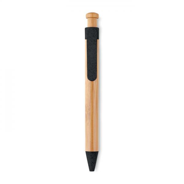 Toyama bamboo ballpoint pen with blue ink
