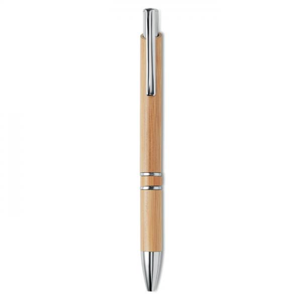 Bern bamboo ballpoint pen with aluminum fittings
