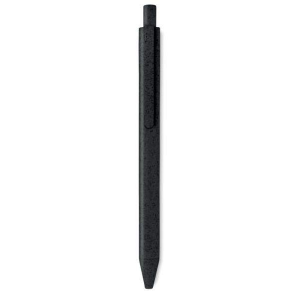 PECAS Eco-Friendly Wheat Straw and ABS Ball Pen with Push Button, Blue Ink