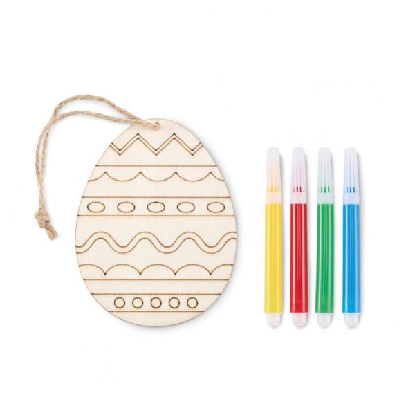 DREGG - Wooden Egg Painting Set with Markers