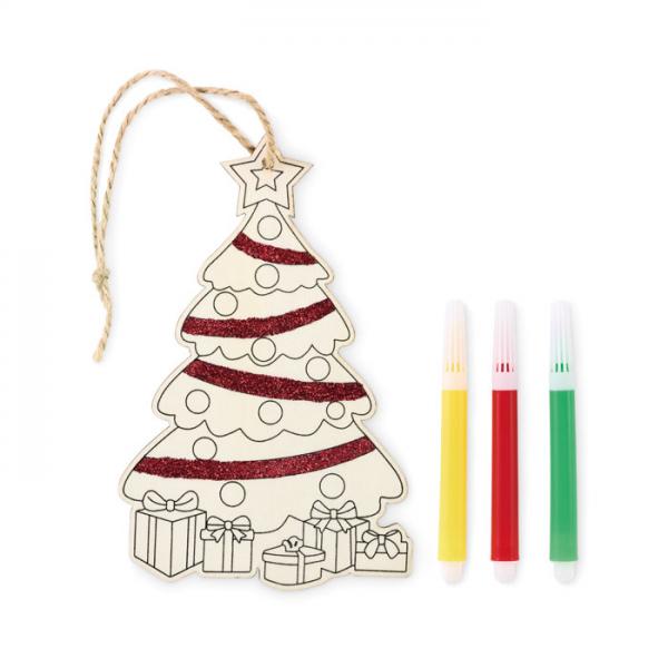 COLORTREE Wooden Christmas Ornament for Colouring