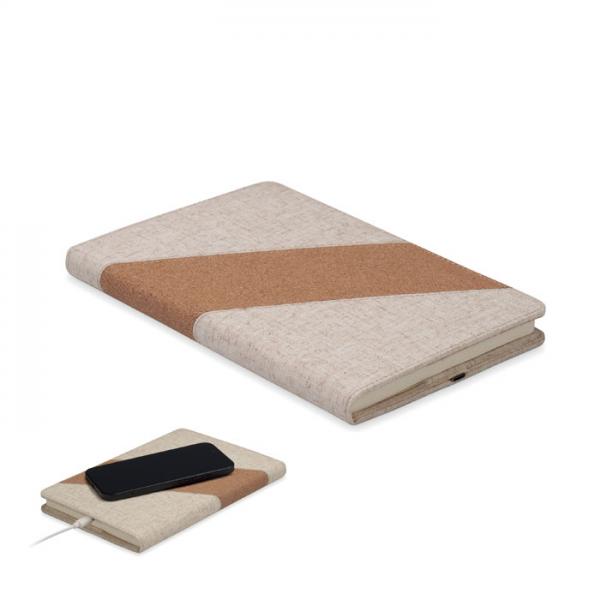CORTONA – A5 Notebook with 15W Wireless Charger