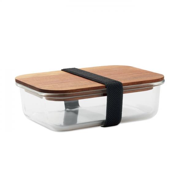 VITRIO-LUNCH – Glass Lunch Box with Acacia Wooden Lid