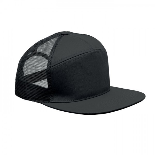 BEAD Seven-Panel Flat Visor Cap with Mesh Back